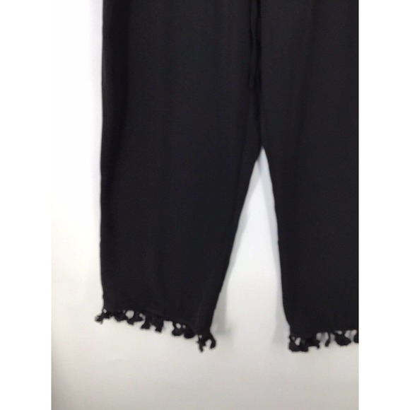 August Silk Elegant Black Cropped Jumpsuit - Picture 6 of 14
